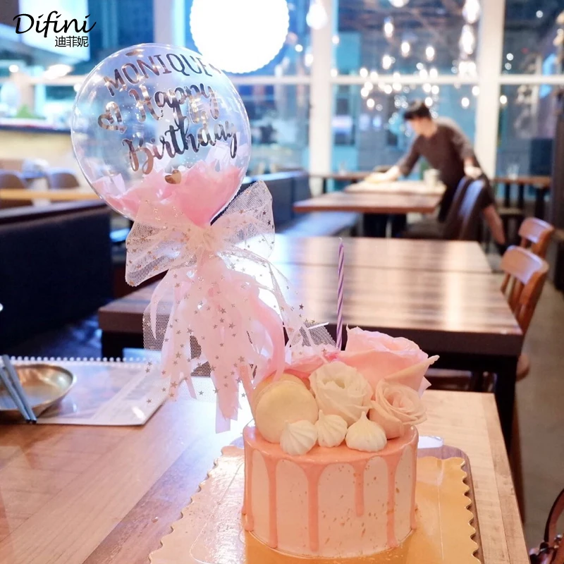 Прозрачный шар с наклейками для украшения тортов 5 дюймов|Воздушные шары и