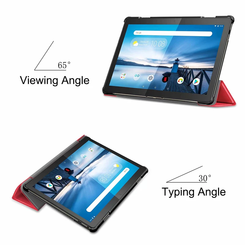Милый тонкий чехол для Lenovo Tab M10 чехол-подставка фотография X605F (HD) | Компьютеры и