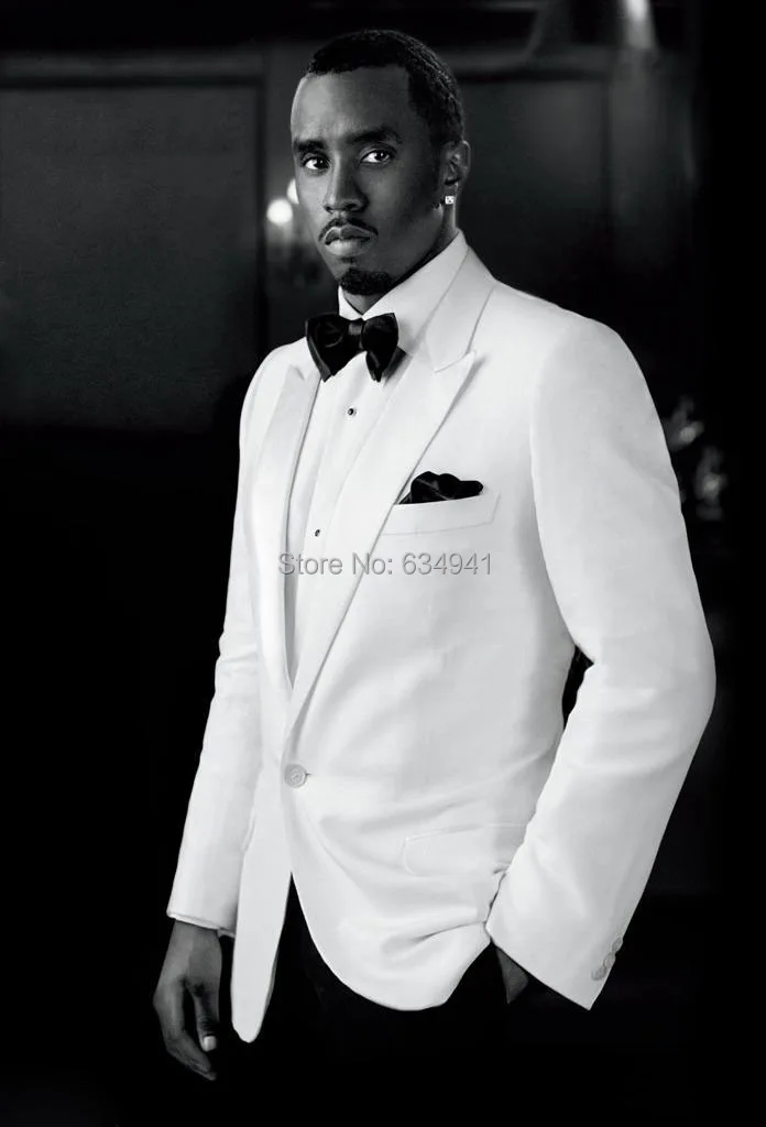 GROOM TUXEDO,WHITE JACKET BLACK PANTS 
