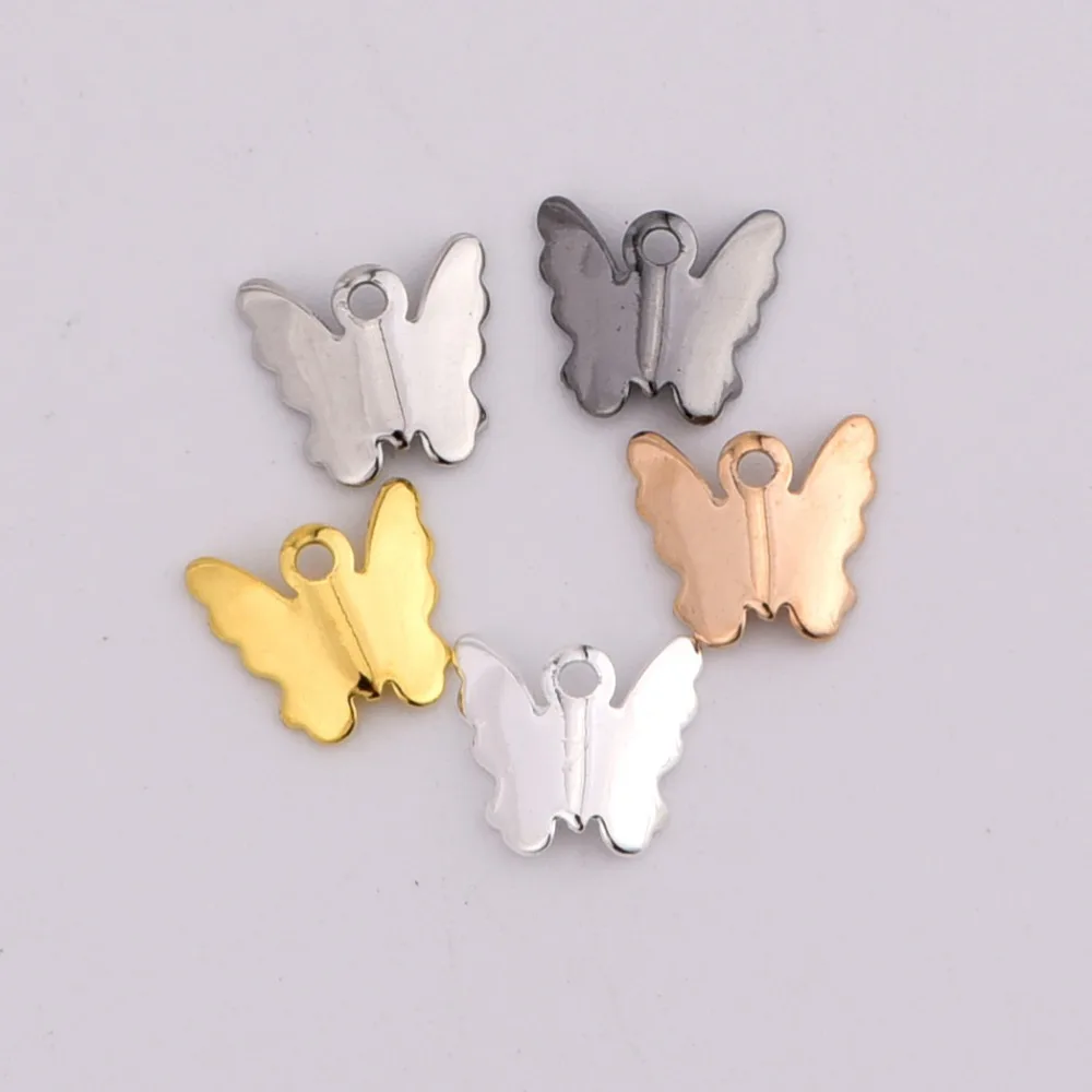 20pcs ZHU RU 8*7.5mm Fashion butterfly Flying cartoon pet Charm Pendant For Jewelry Making Fit Handmade DIY Necklace earring | Украшения и