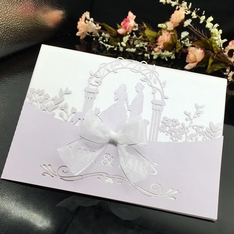 200 шт. пригласительные открытки для жениха и невесты с лазерной резкой | Дом сад