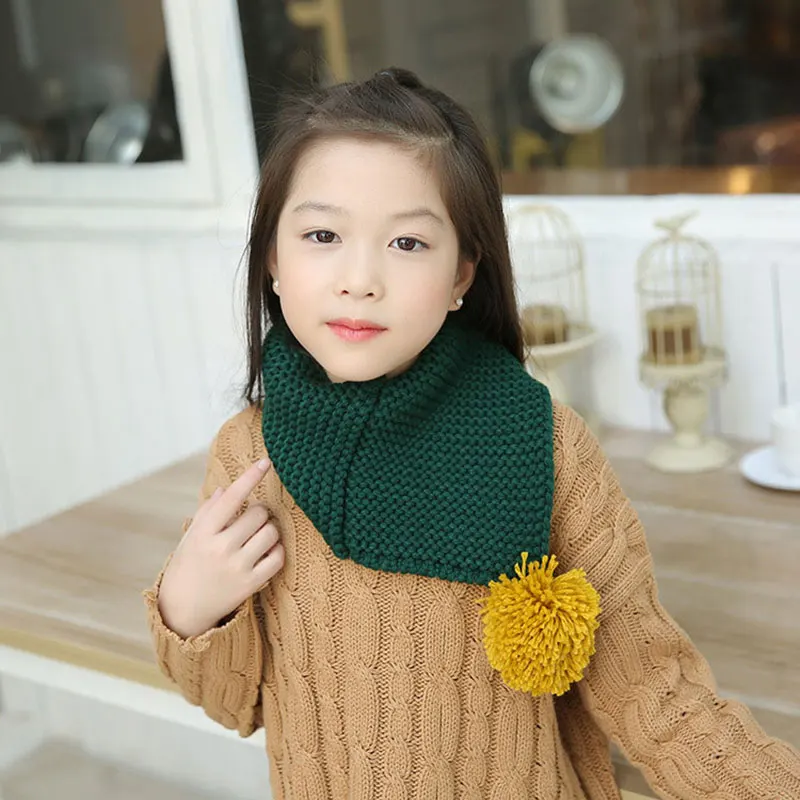 New Ring Scarf for Kids Autumn Winter 2018 Wool Collar Scarves Children Knitted Children's Neckerchief Clothing Accessories |