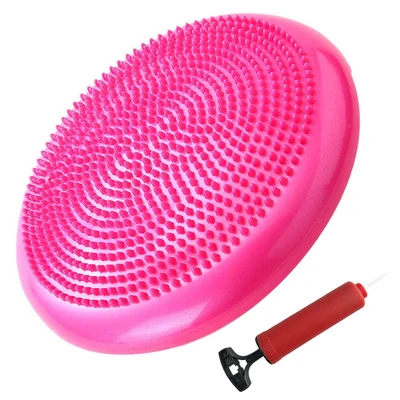 Pink Детские игрушки для упражнений для детей, подушка для занятий йогой, Массажная подушка для ног, тренировочный баланс, мяч, сенсорная игра, реквизит, комфортное расслабление - Цвет: Pink
