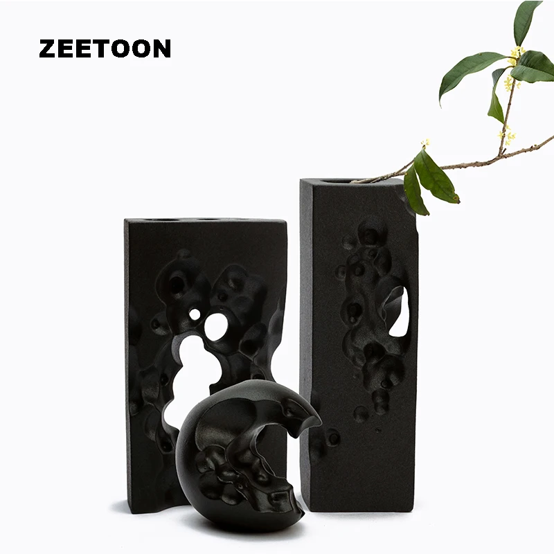 Zen ваза в японском стиле цветочное искусство винтажная грубая керамика Jardiniere