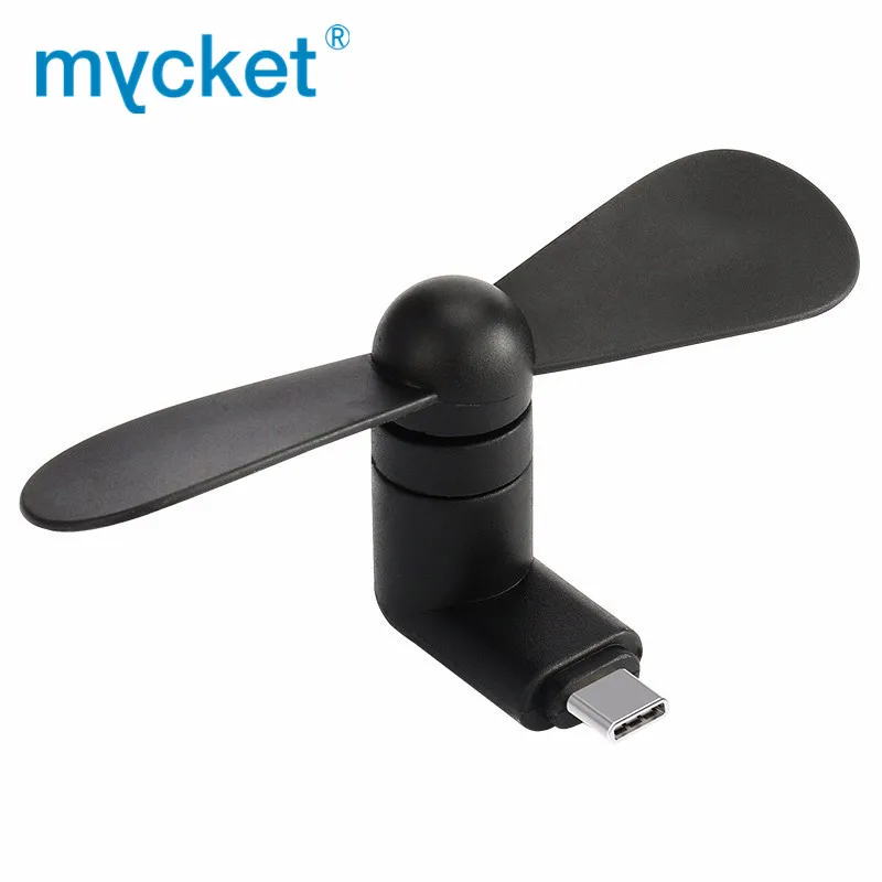 Портативный USB вентилятор MYCKET Mini Type C охлаждающий для телефонов Android Huawei V9 Samsung Galaxy