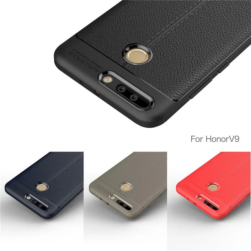 Мягкие TPU кожа углеродного волокна крышка для huawei Honor V9 Fundas антидетонационных