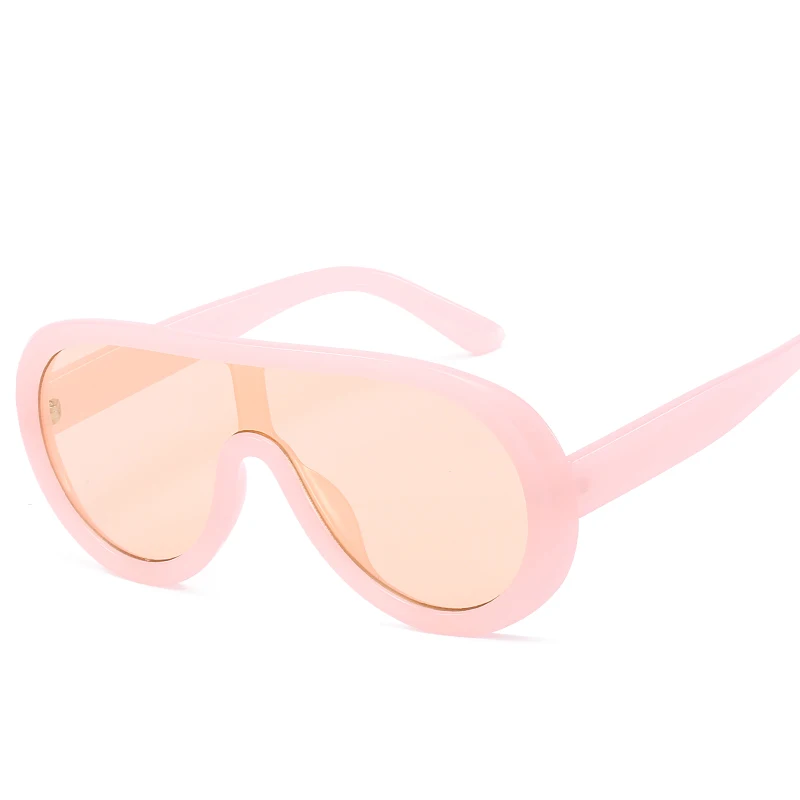 Pink Champagne Новые солнцезащитные очки авиаторы Франция брендовые дизайнерские солнцезащитные очки для женщин оттенки модный тренд женские очки большие очки - Цвет линз: Pink Champagne