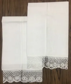 Set of 12 Home Garden Hand Towels Linen Lace Border Tea Towel 14X22-inch Cleaning Cloth Guest Dish Kitchen Bathroom | Аксессуары для