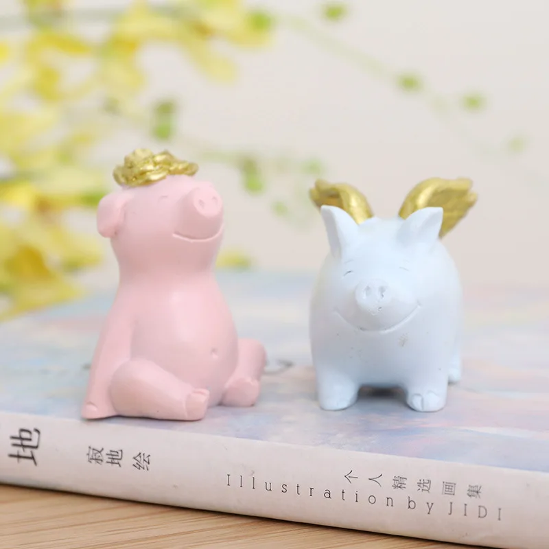Креативный подарок на год свиньи маленькая золотая свинья полимерный материал