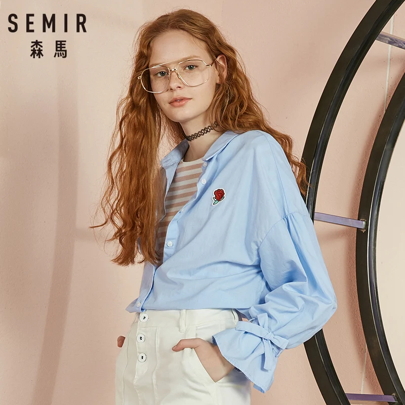 SEMIR женская рубашка 2018 Ранняя осень новые женские рубашки с длинным рукавом