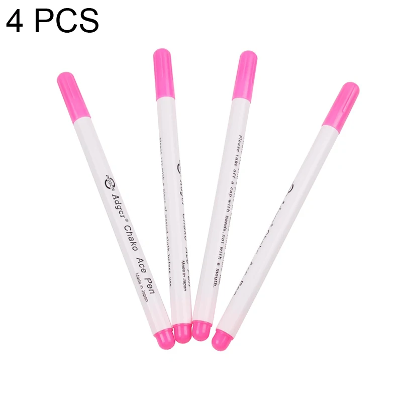 Pink 4 pcs Швейные Аксессуары 4 шт. швейный карандаш для ткани лоскутное рукоделие воды стираемая Ручки маркер для ткани растворимые вышивки крестом мел инструмент карандаш - Цвет: Pink 4 pcs