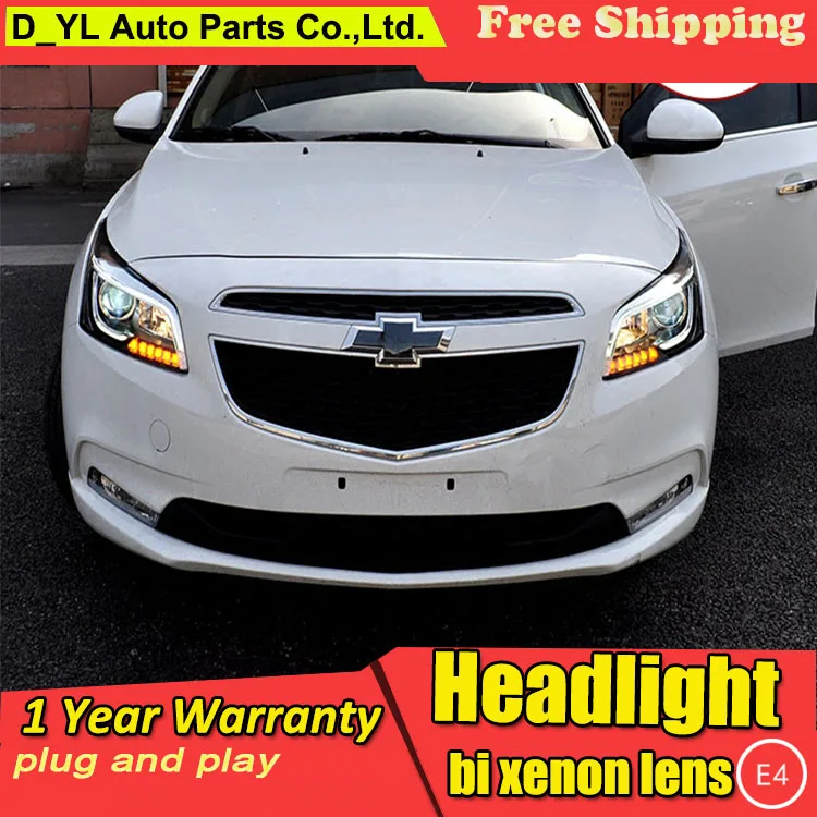 D_YL автомобильный Стайлинг для Chevrolet Cruze фары 2015 2016 светодиодный ные DRL линзы