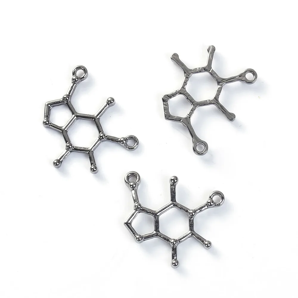 Doreen Box цинковый сплав молекула химическая стандартная металлическая кофеин