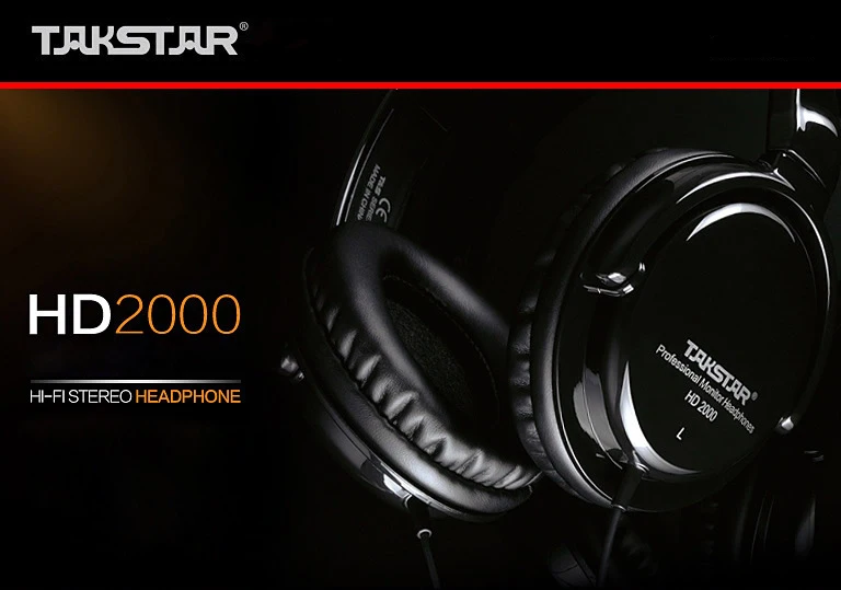 Takstar/T& S HD 2000 HD2000 шумоизоляция бас аудио микшерный монитор DJ студия Запись музыки игра Накладные наушники гарнитура
