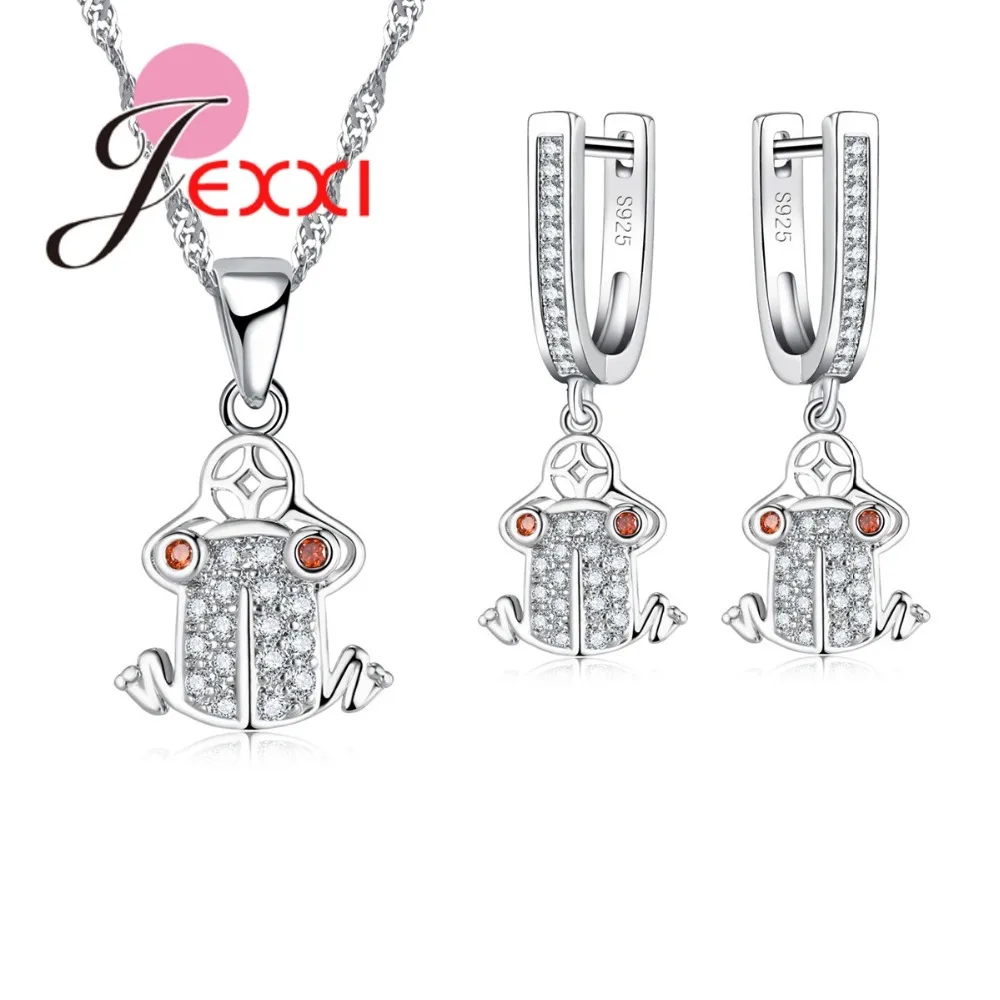 Комплект из колье и серёг серебра 925 пробы|crystal bijou|necklace earring setearrings set |