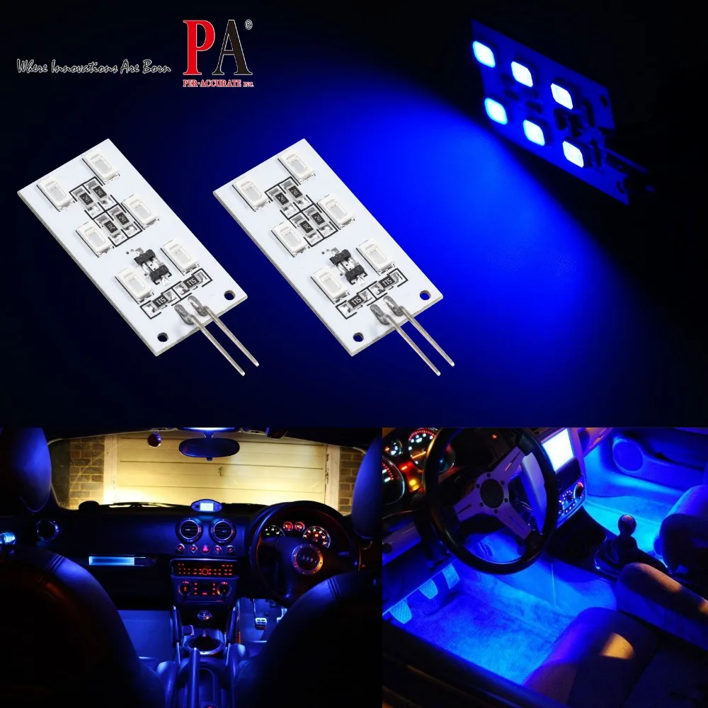 PA светодиодный 2 шт. x светильник для интерьера синий цвет PCB Модуль Audi 5630 6SMD
