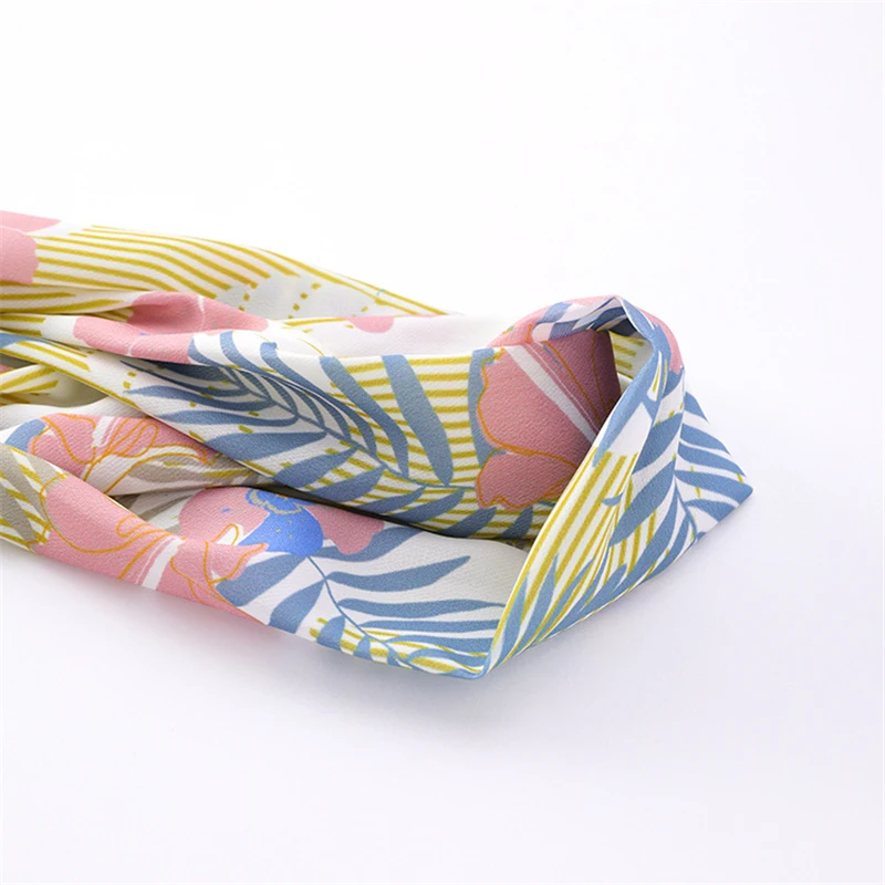 New Summer Flower Print Hairband Beach Holiday Wind Wide Side Casual Cross Hair Band For Women Accessories Headband |