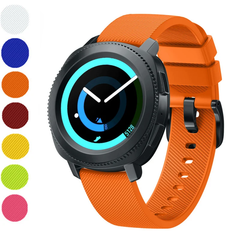 20 мм спортивный силиконовый ремешок для часов Samsung Gear Sport s2 класса наручных с