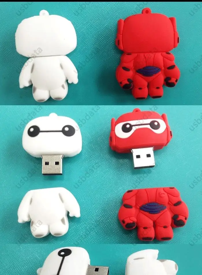 Мультфильм робот Baymax USB флешка 3,0 64 ГБ 128 ГБ 512 ручка привода флэш-карты памяти Bay Max флешки 1 ТБ Memory Stick подарок
