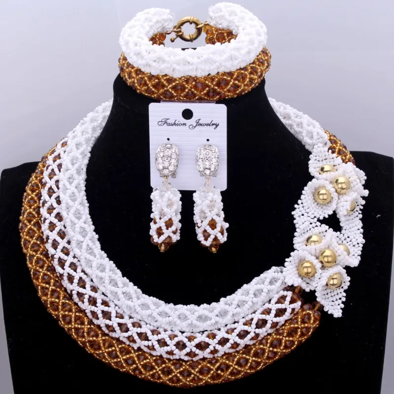 4 ujewelry в нигерийском стиле Ювелирные наборы для свадеб 3 цвета африканском Бусины