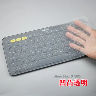 Clear Силиконовый чехол для клавиатуры защитная пленка для клавиатуры lotech K380 K 380 Bluetooth клавиатура многофункциональное механическое защитное устройство для кожи - Цвет: Clear