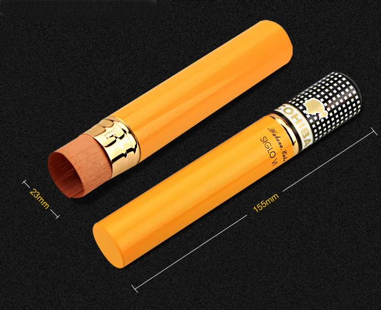 COHIBA симпатичный гаджет портативный Siglo VI Алюминиевый Дорожный дерево кедра с подкладкой упаковка портсигар футляр держатель на заказ Мини-коробка с увлажнителем