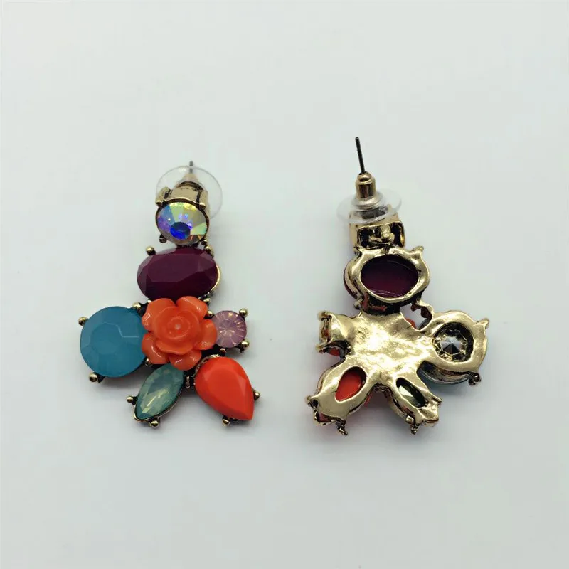 Пара 2017 г. Новое поступление Южная Корея Роскошные Яркие Винтажные серьги Стразы