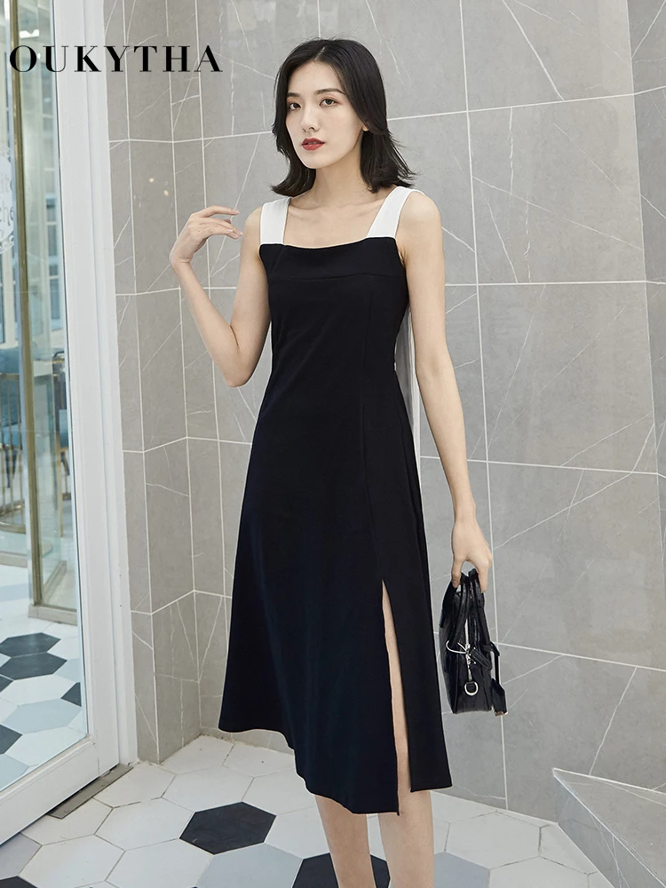 

Slashed Sundress Women's Summer Dresses Tank Korean Fashionable New Dress 2019 Female Beach Long Dress For Holiday Women Clothes