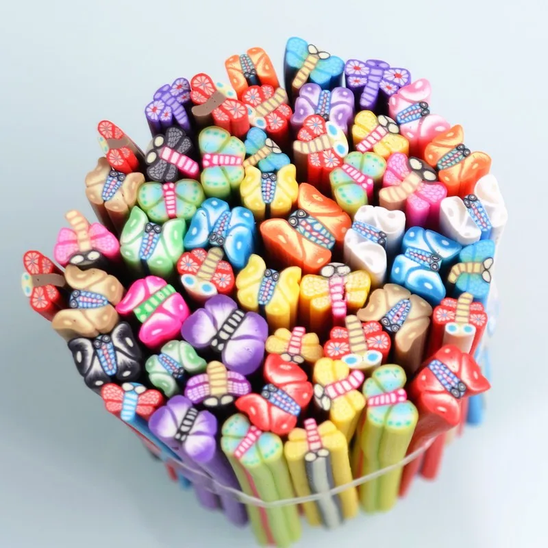 50 шт. мини ломтик ногтей фимо кубики для дизайна Уход за ногтями фимо-трости