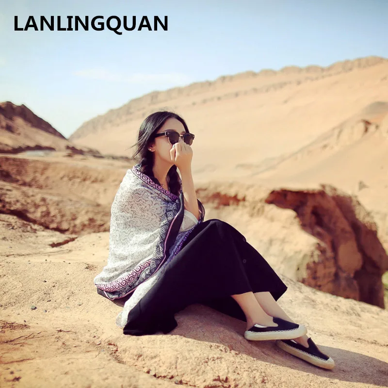 Бандана шарф роскошный бренд Desigual новый ретро плато народная Мода печати шали