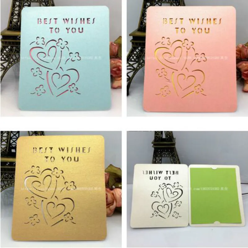 Creative Love Heart Vintage Style Greeting Card Postcard Birthday Gift Message Blank Inner Page Card50Pcs7zSH276 | Дом и сад