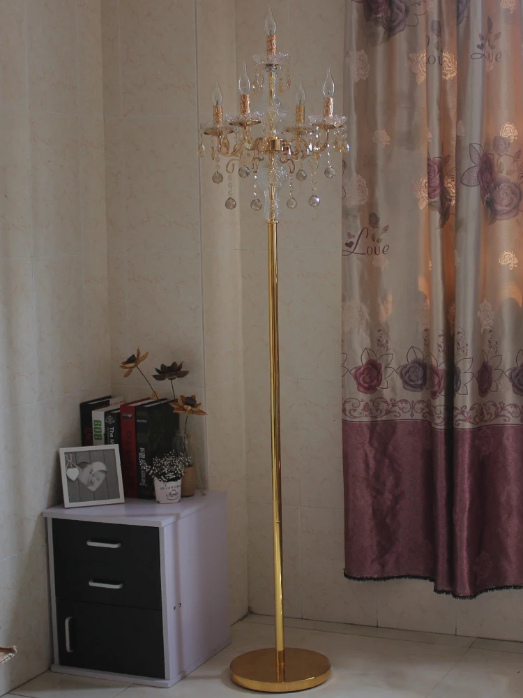 Современная светодиодная Золотая Напольная Лампа для гостиной свадьбы