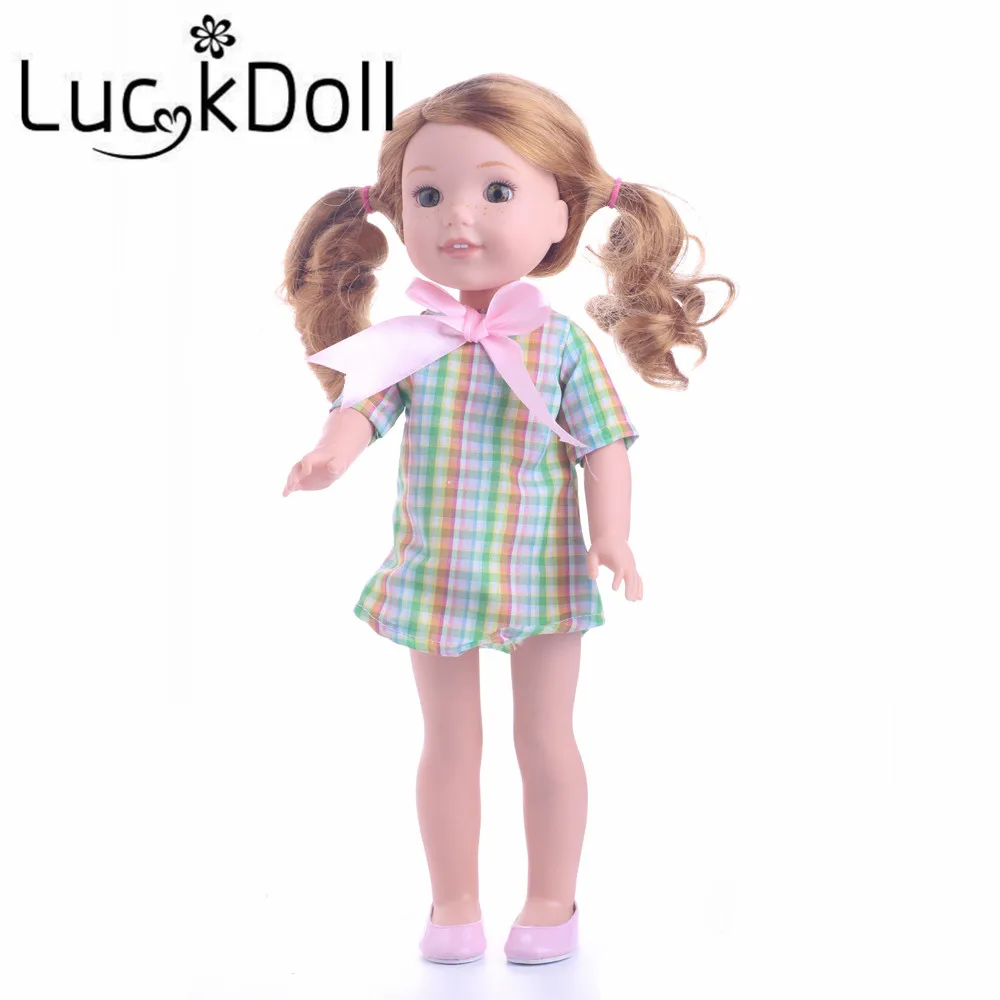 LUCKDOLL платья различных стилей подходят для 14 5 Дюймов Американская кукла Wellie Wishers
