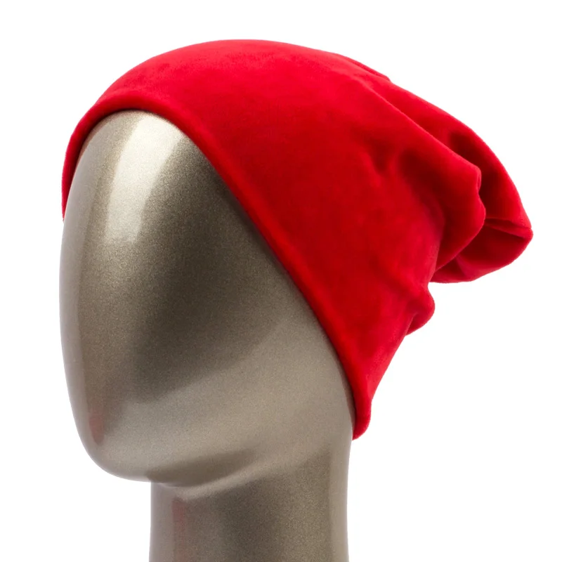 Red Geebro Женская шапка Skullies Beanie полиэфирные вязаные шапки женские Балаклавы зимние теплые бархатные шарфы и шапочки - Цвет: Red