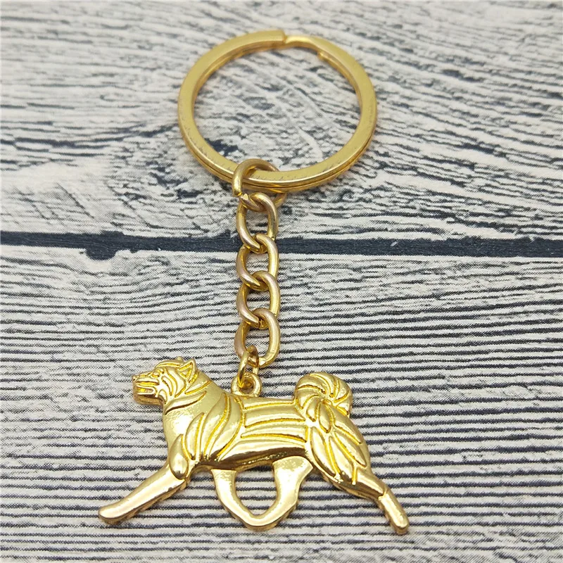 

New Japanese Akita Key Chains Fashion Pet Dog Jewellery Akita Car Keychain Bag Keyring For Women Men