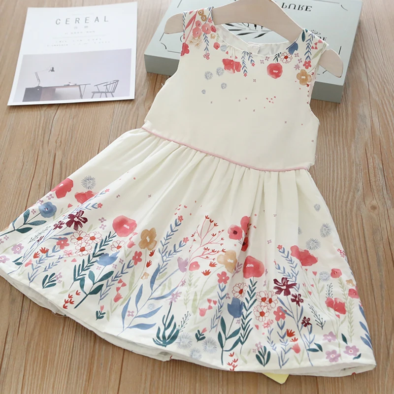 Toddler Girl Summer Princess Dress White Kids Fashion Wholesale Lots Bulk Clothes Little Cotton Floral Party Frocks | Детская одежда и