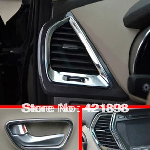 Для Hyundai IX45 Santa fe 2013 2014 2015 2016 ABS Хромированная внутренняя отделка|door handle trim|door handledoor