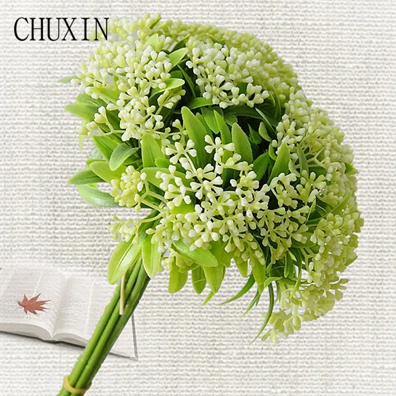 Искусственный пластиковый букет Гипсофилы домашнее мягкое украшение