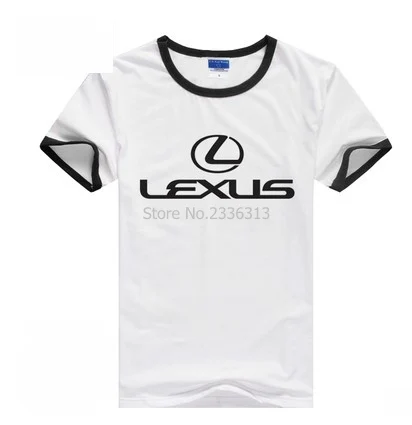 Летняя стандартная футболка с логотипом автомобиля Lexus хлопковая одежда