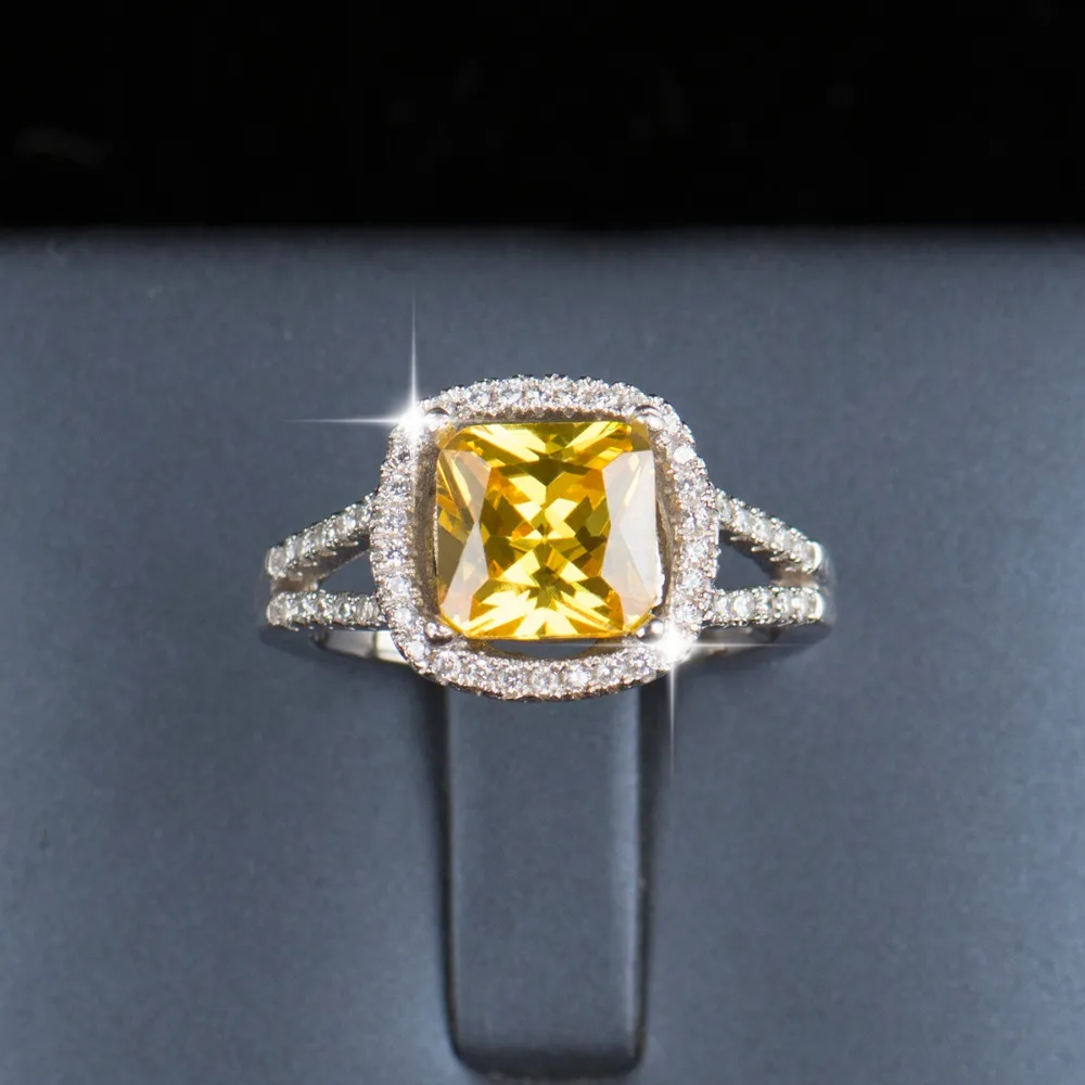 5 цветов R& J модное качественное Настоящее 925 пробы Серебряное кольцо 3ct обручальные брендовые кольца ювелирные изделия с кристаллами для женщин подарок