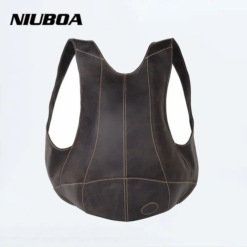 Рюкзак из натуральной кожи вне безопасной карман пакет сумки Для мужчин или