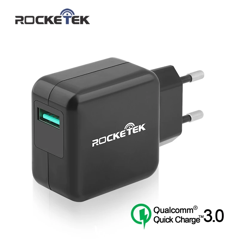 Rocketek Quick Charge QC 3 0 дорожный телефон Быстрый USB зарядное устройство выход 3A 2