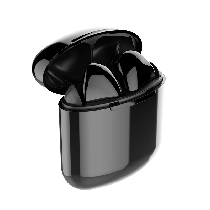 I9X True беспроводные TWS Bluetooth наушники V5.0 наушники Hifi с шумоподавлением Спортивная гарнитура наушники с микрофоном для смартфонов - Цвет: Черный