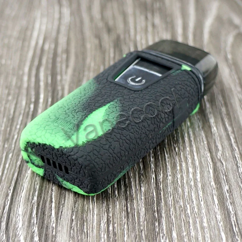 Силиконовый чехол для Aspire Nautilus AIO vape Pod КРЫШКА Резиновая кожа основы стикер рукав в виде ракушки корпус демпфер гель мод щит - Цвет: black green