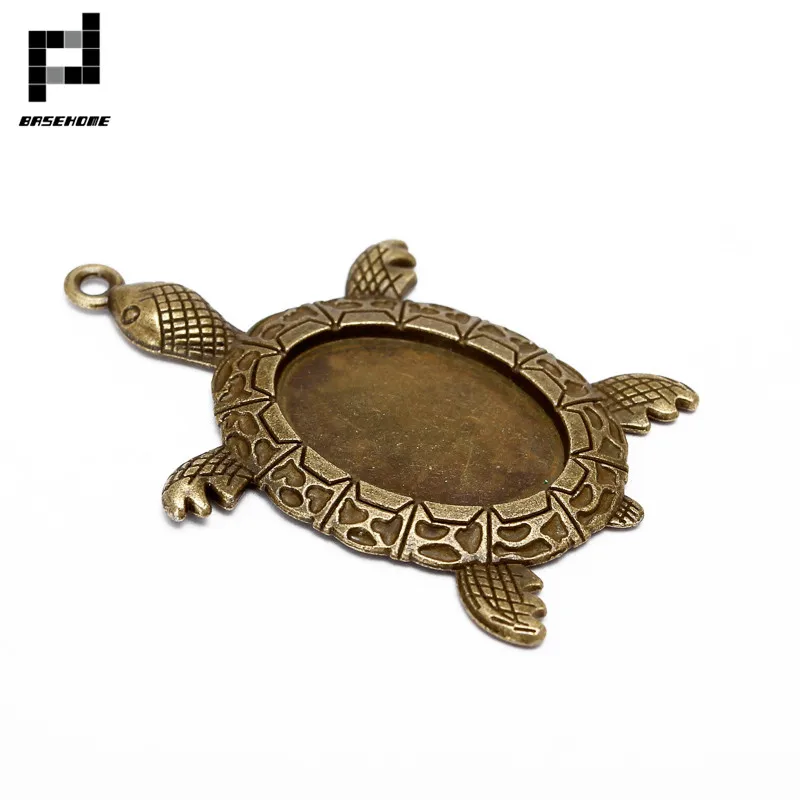 BASEHOME набор из 10 предметов античные бронзовые подвески в форме черепахи Пустые
