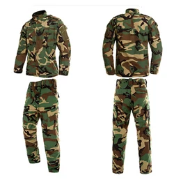 WOODLAND Камуфляжный костюм, армейская Военная униформа, Боевая страйкбольная униформа, куртка+ штаны, Пейнтбольная военная игра, одежда, Костюмы Мультикам - Цвет: WOODLAND