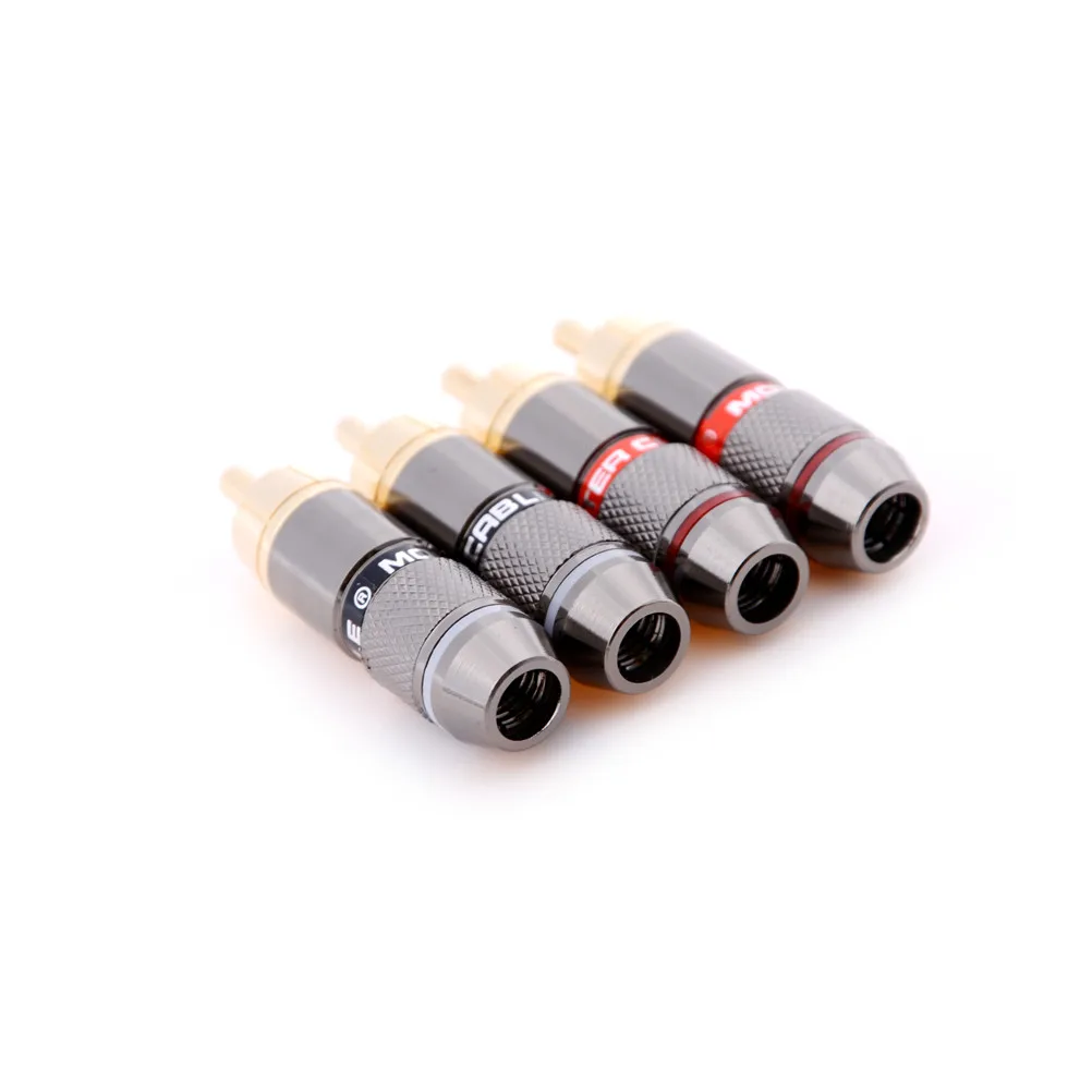 Wholesale 6mm 4pcs/lot gold plating RCA connector male plug support cable HIGH QUALITY | Обустройство дома