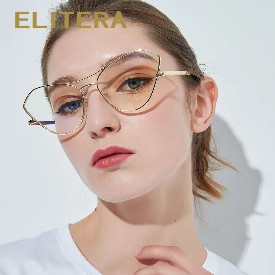 ELITERA новый дизайн женские очки оправа оптические металлические прозрачные линзы