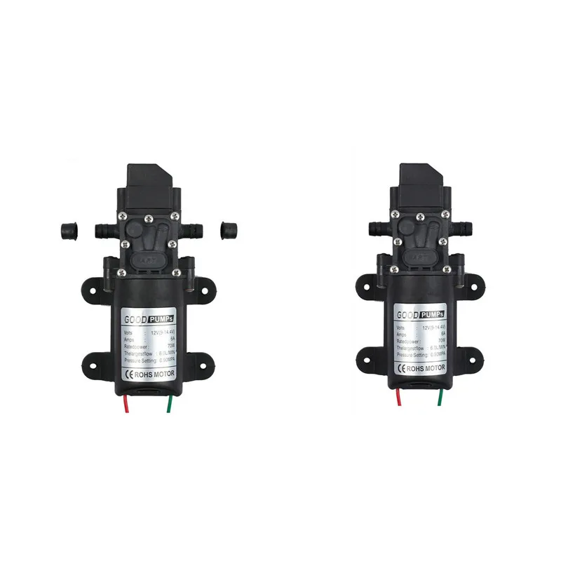 Самовсасывающий водяной насос мембранный высокого давления 12 В постоянного тока