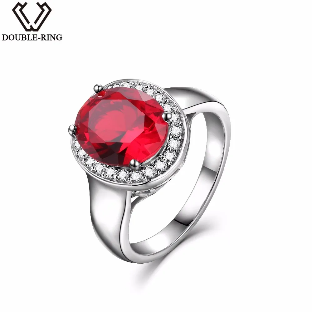 DOUBLE R кольца из стерлингового серебра для женщин 2.65ct Овальный драгоценный камень